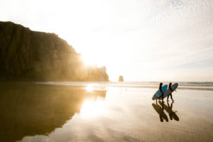 Surfer am Strand